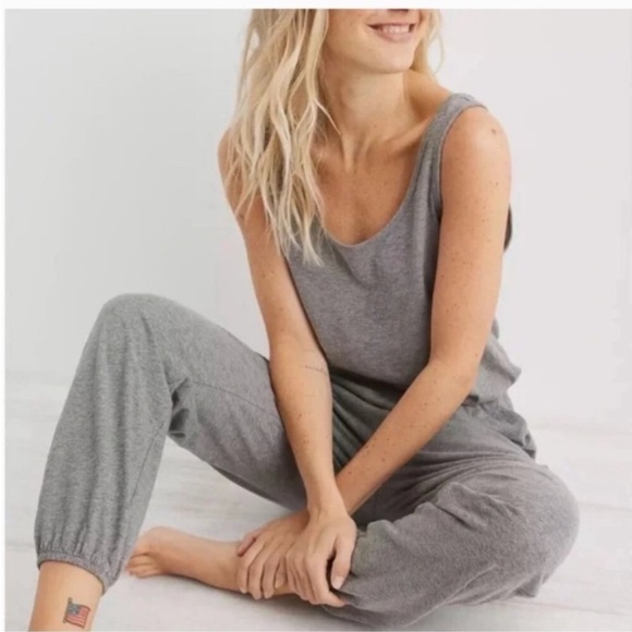 Aerie Gray Everyday Track Jumpsuit NEVER WORN - Picture 2 of 8